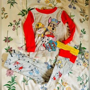 Paw Patrol Red and Gray pj set 3y